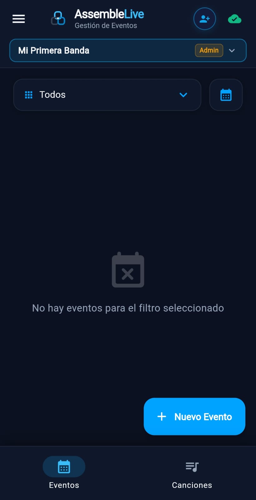 Gestión de Eventos y Bandas en AssembleLive